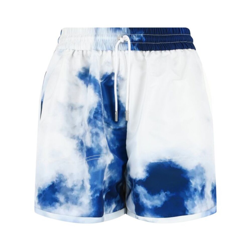 Alexander McQueen Sky Print Dolphin Shorts Multi Womens